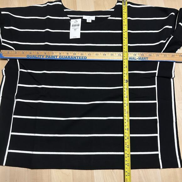 J. Jill Mixed-Stripe Long-Sleeve Top Size MP NWT - Picture 3 of 6